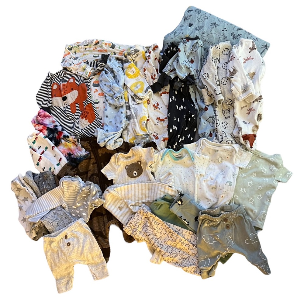 Lot 28 Baby Boy Newborn & 1 Blanket (DUE TO WEIGHT NO BUNDLING)